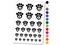 Paw Print Dog Cat Heart Peace Sign Temporary Tattoo Water Resistant Fake Body Art Set Collection